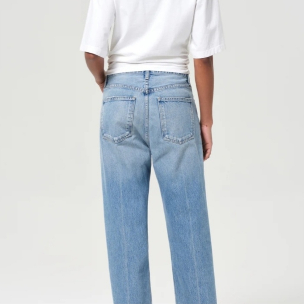 Agolde Light Blue Straight Leg Jeans - Picture 2 of 10